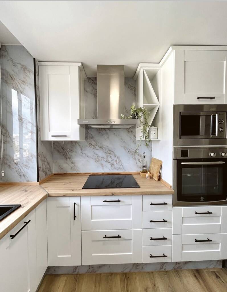 antes y después de reforma de cocina en Castellón sin obra