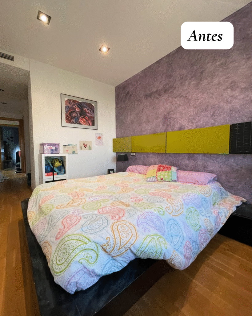 Dormitorio principal antes de una reforma integral en Castellón