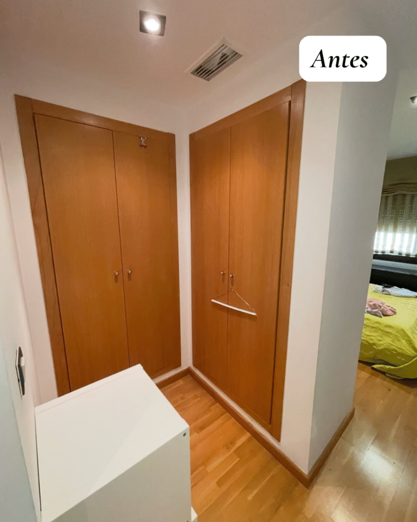 Habitación de matrimonio antes de una reforma de dormitorio en Castellón
